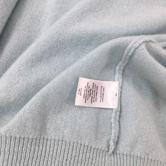 TALBOTS CASHMERE WOMENS AQUA CARDIGAN MP - Picture 8 of 8